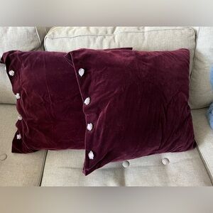 Nicole Miller velvet throw pillows with inserts
